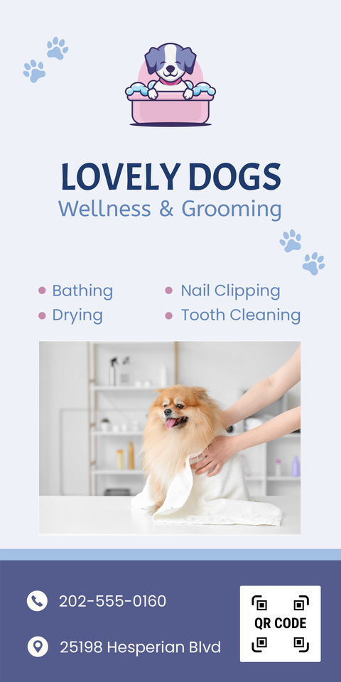 Dog Wellness and Grooming Sign Template