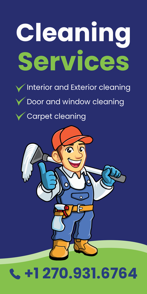 Cleaning Services Advertising Sign Template