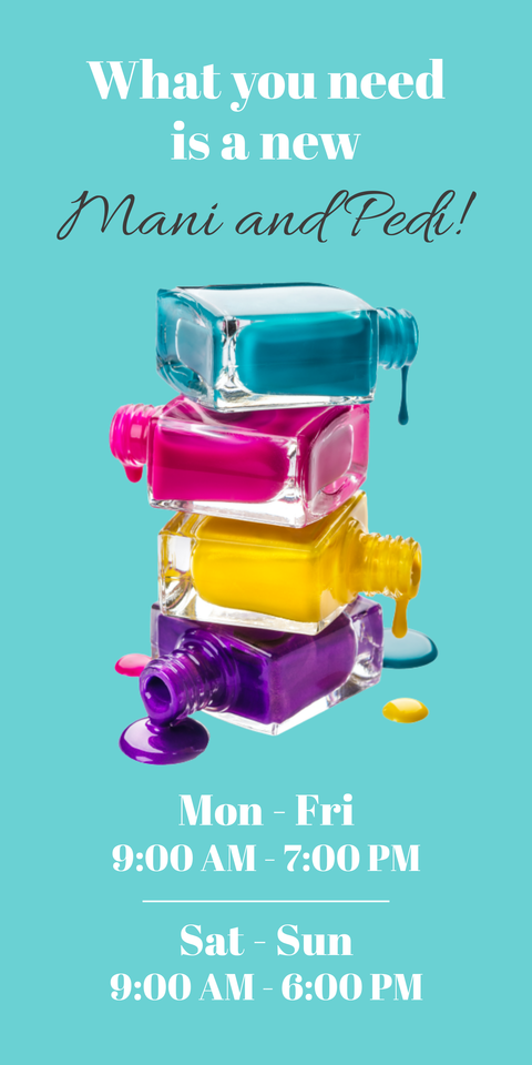 Nail Polish Bottles Beauty Spa Salon Template