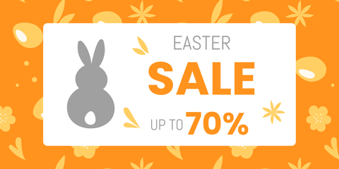 Orange-Framed Easter Sale Sign Template