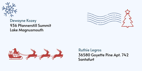 Santa’s Sleigh Ride Enchanting Holiday Envelope Printing
