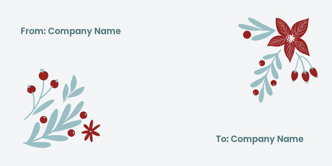 Christmas Mistletoe Sender-to-Recipient Envelope Printing