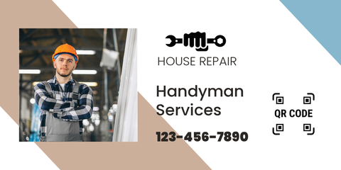 House Repair Service Sign Template With QR Code