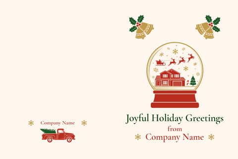 Joyful Holiday Greetings Postcard Template