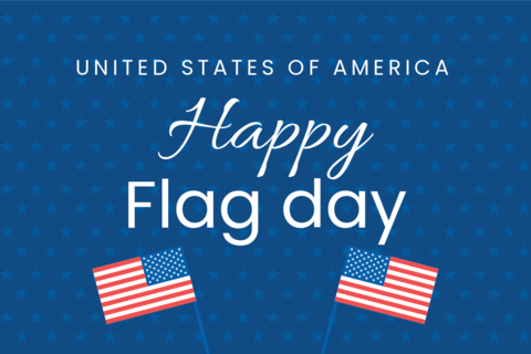 Patriotic Design USA Flag Day Sign Template