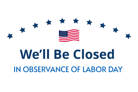 Minimalistic Closed on Labor Day Sign Template