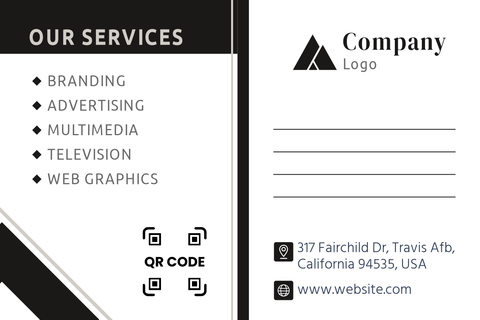 Sleek Business Services Postcard Template