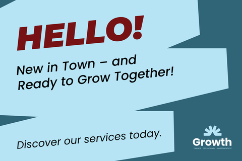 Hello Blue Business Sign Template