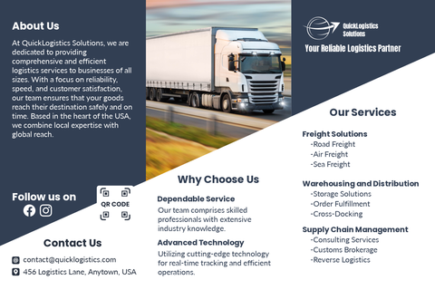 Professional Logistics Services Brochure Template