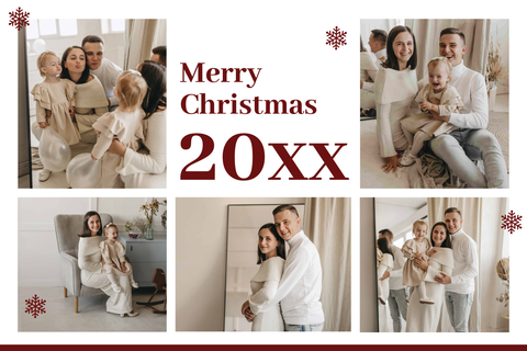 Family Christmas Collage Sign Template