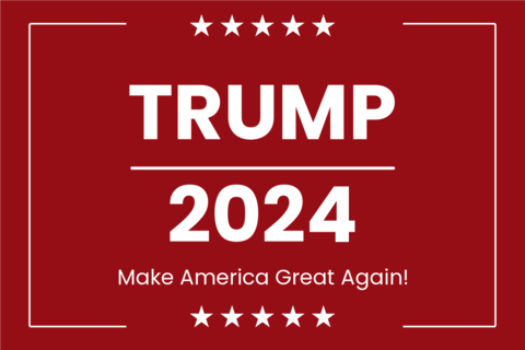 Red and White Presidential Election Sign Template