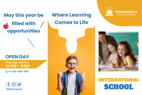 Inspiring School Open Day Brochure Template