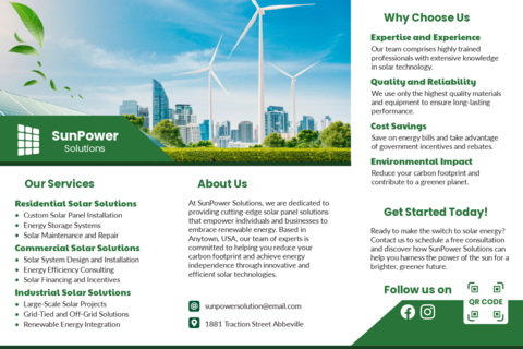 Solar Energy Solutions Brochure Template