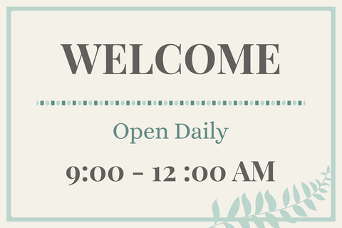 Welcome, Open Daily With Operating Hours Sign Template