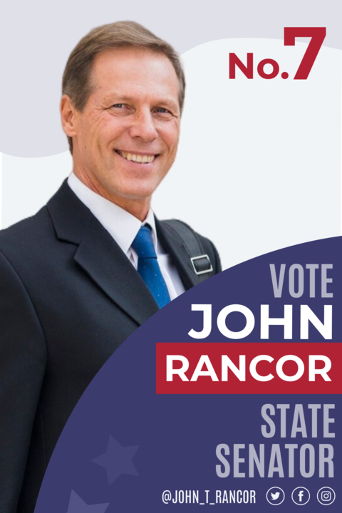 Red and Blue Political Sign Template