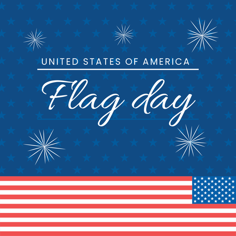 Fireworks and American Symbol Flag Sign Template