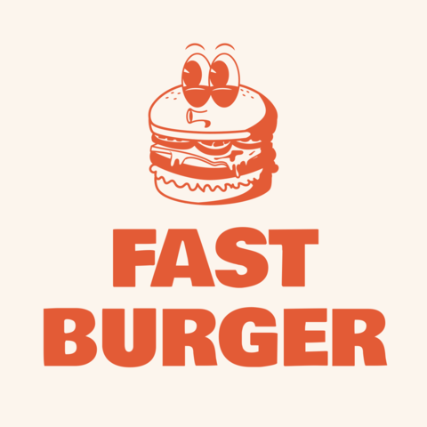 Fast Burger Restaurant Sign Template