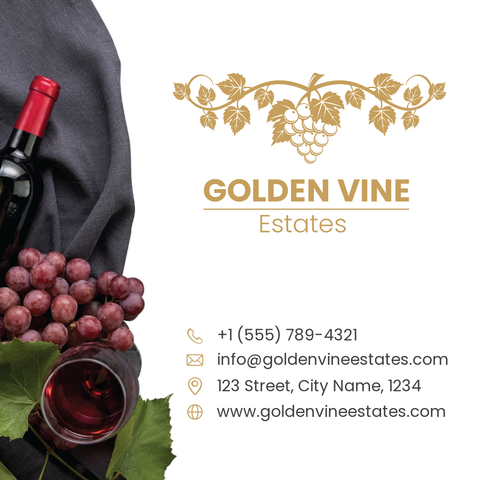 Vibrant Golden Vine Business Card Template