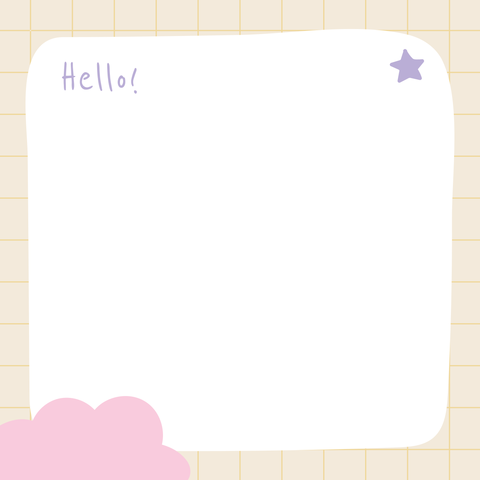 Charming Soft Pastel Star and Sky Post-It Notes Template