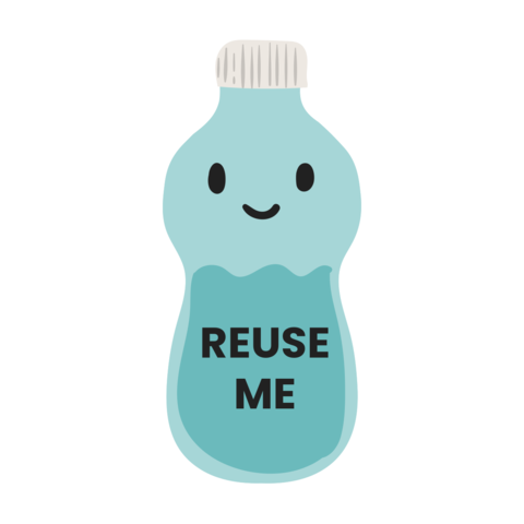 Reuse Me Smiling Bottle Template