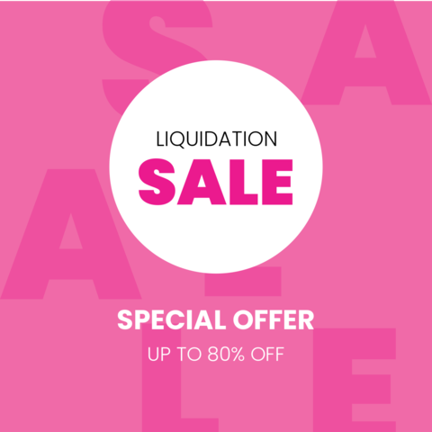 Bright Pink and White Liquidation Sale Sign Template