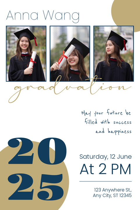 Elegant Graduation Invitation Sign Template
