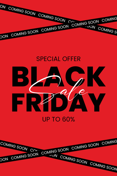 Vibrant Red and Black Friday Sign Template