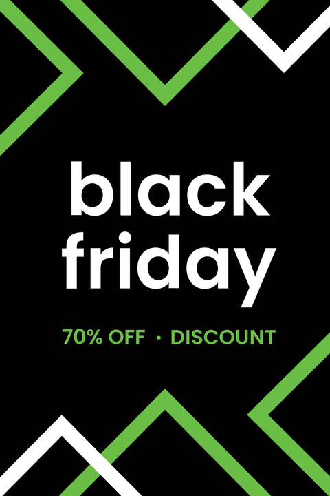 Vibrant Green Black Friday Sign Template