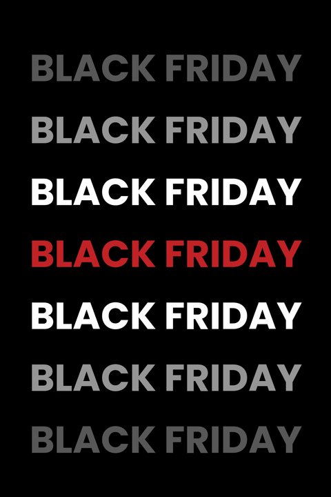 Black, Red and White Black Friday Sign Template