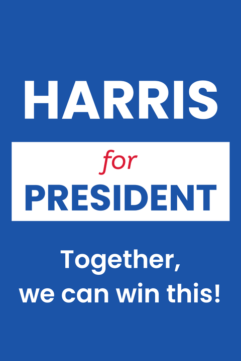 Blue and White Motivational Political Sign Template