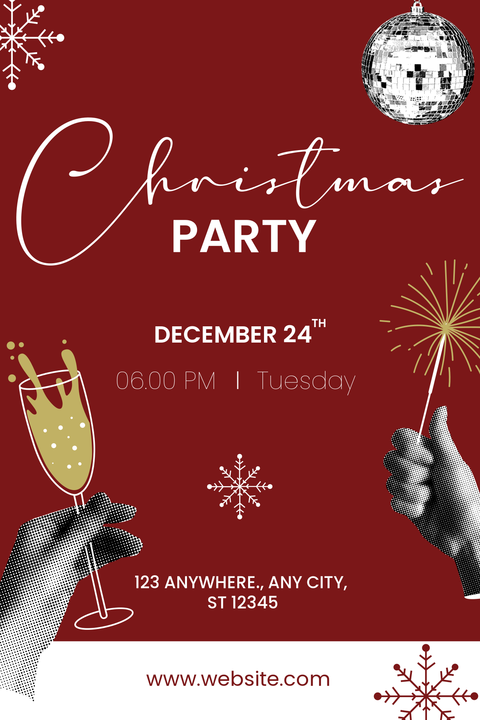 Creative Christmas Party Sign Template