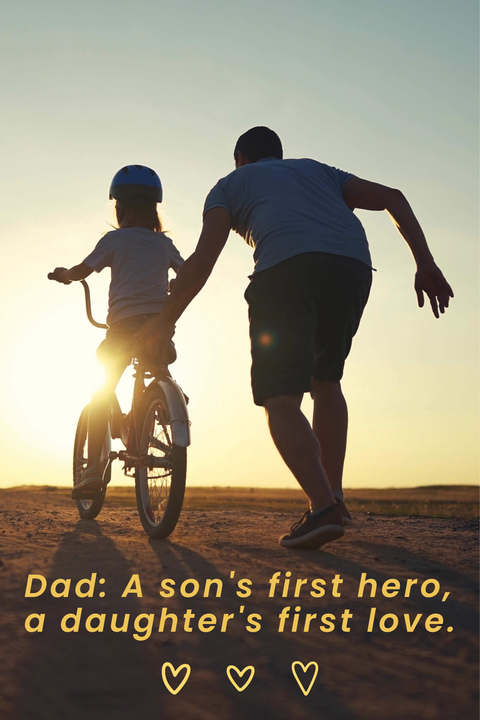 Inspirational Father and Child Quote Sign Template