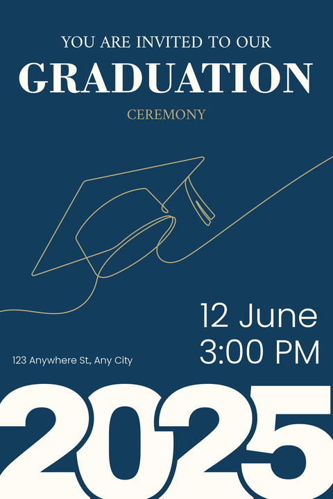 Graduation Ceremony Invitation Sign Template