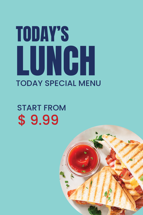 Daily Lunch Special Menu Sign Template