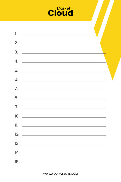 Bold Yellow Post-It Notes Template