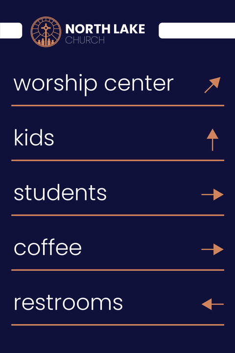 North Lake Church Wayfinding Sign Template