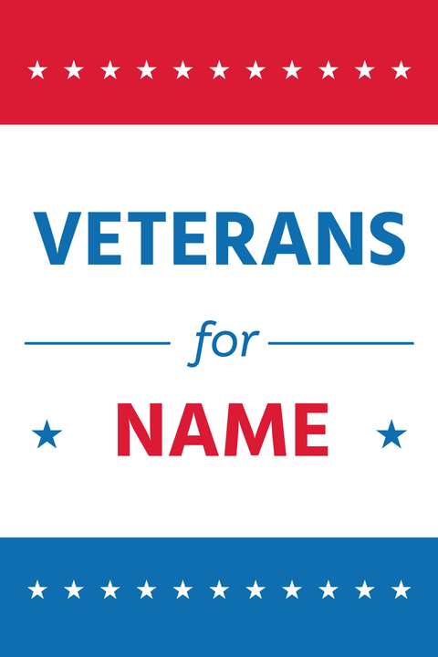 Red, White and Blue Presidential Elections Sign Template