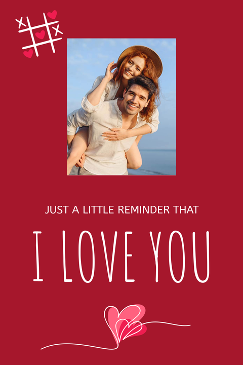 Red-Hued Couple Photo and Quote Valentine's Day Template