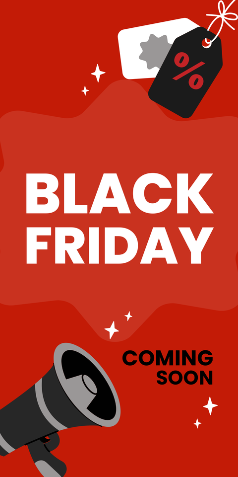 Red and White Black Friday Sign Template
