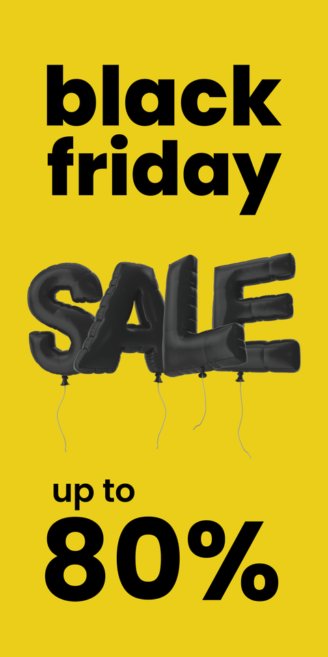 Vivid Yellow and Black Black Friday Sign Template