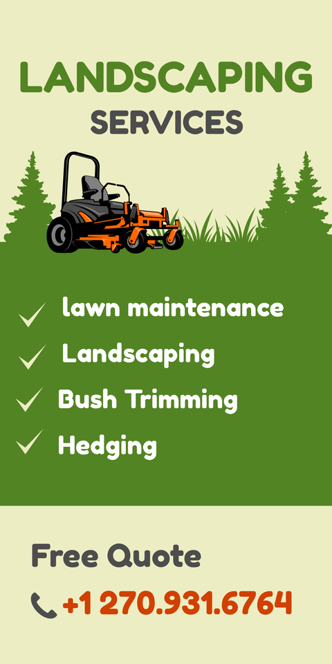Landscaping Service List Nature-Themed Sign Template