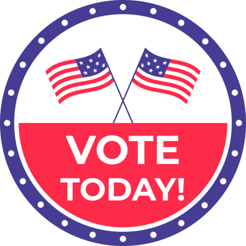 Vote Today American Flags Election Campaign Template