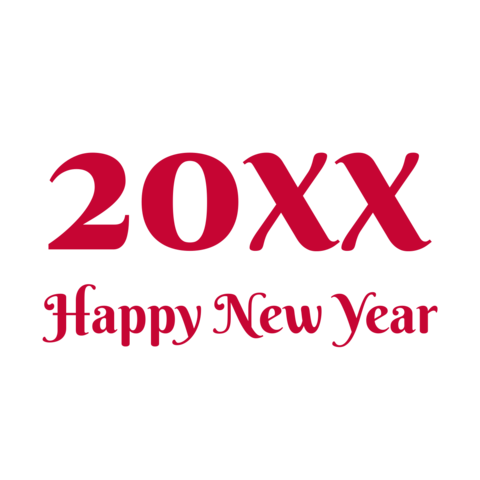 Red Happy New Year Quote Sign Template