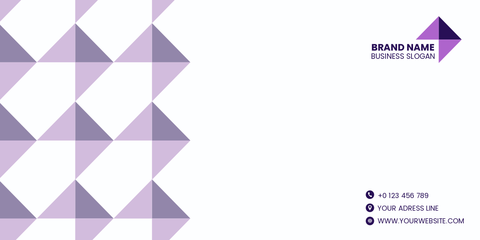 Geometric Purple Envelope Template