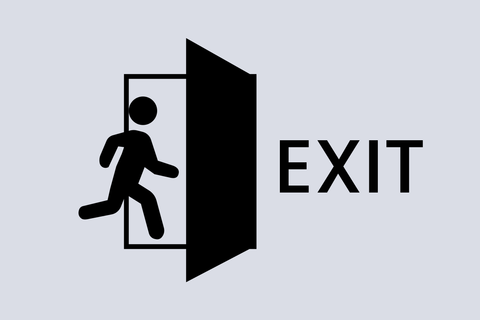 Gray Exit Sign Template