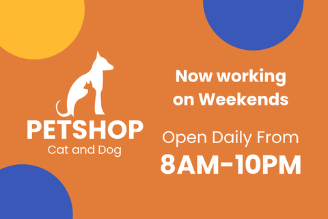 Orange Pet Shop Announcement Sign Template