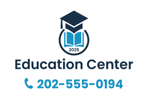 Blue and White Education Center Sign Template