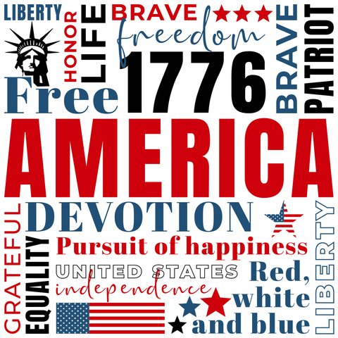 Freestyle All About America Quote Sign Template