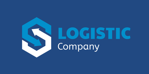 Simple Blue and White Letter S Icon Logo Sign Template