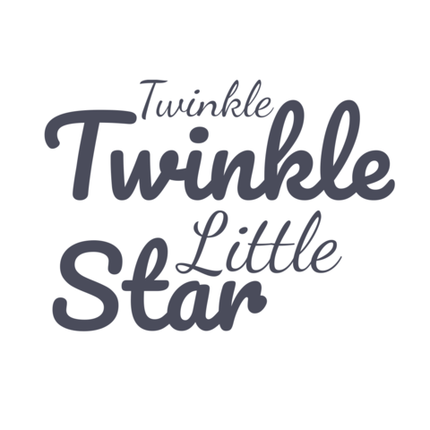 Twinkle Twinkle Little Star Lullaby Lyrics Sign Template